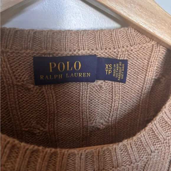 Polo by Ralph Lauren Tan Cable Knit Sweater - Picture 2 of 4